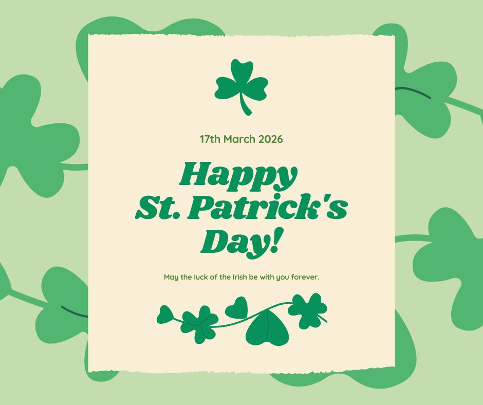 Wishing our Irish friends and customers a happy St Patrick's Day 🍀

 #stpatricksday #stpatricksday🍀 #StPatricksDay2026